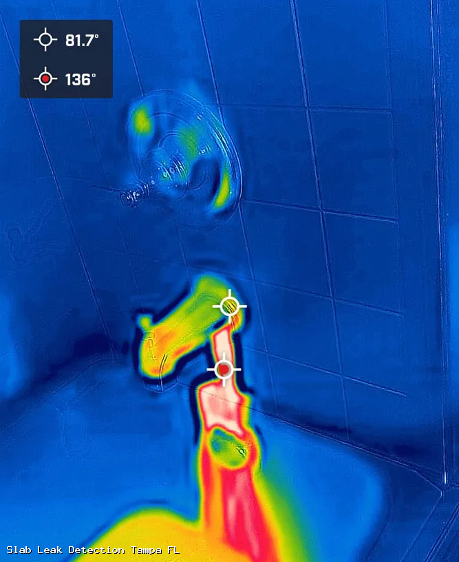 Slab leak detection in Tampa home